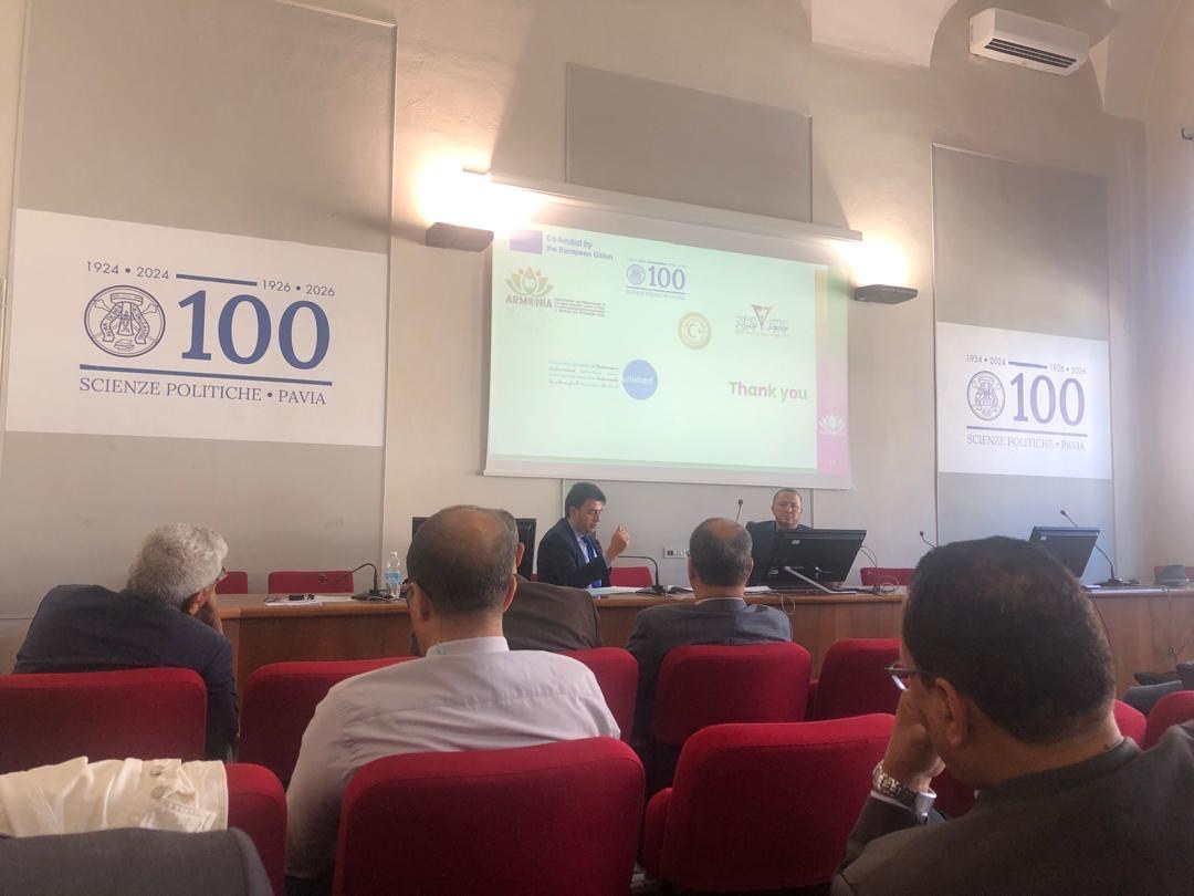 Training session in Pavia with ARMONIA presentation displayed